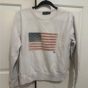 Vintage Polo Ralph Lauren American Flag Crew Neck Sweater